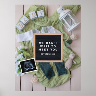 Pregnancy Announcement Baby Welcoming card, Gender Poster