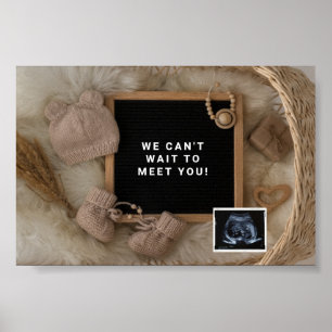 Pregnancy Announcement Baby Welcoming card, Gender Poster