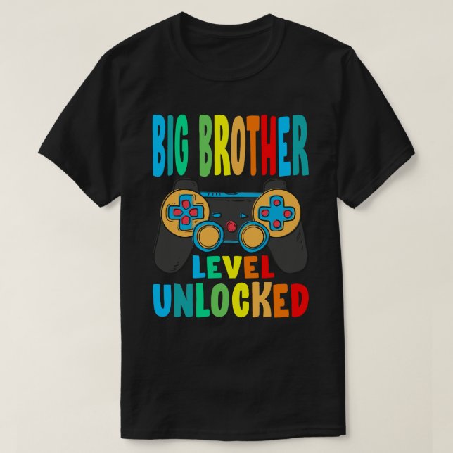 Pregnancy Announcement Big Brother Level Unlocked  T-Shirt (Design Front)