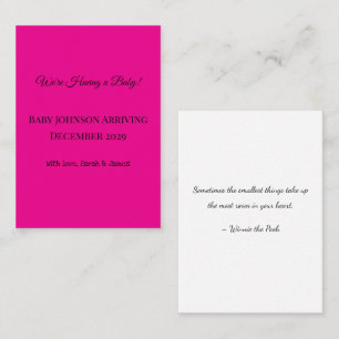 pregnancy announcement! business card