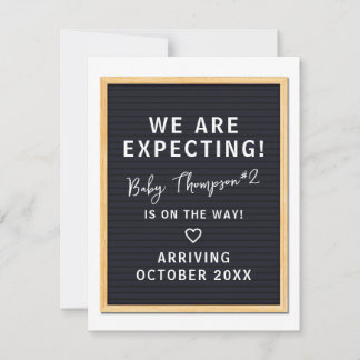 Pregnancy Announcement Card Letter Board