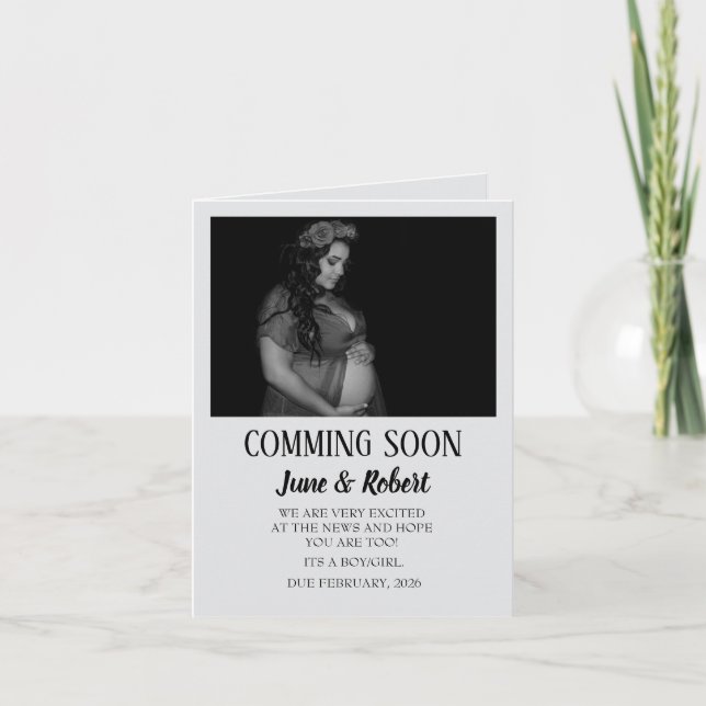 Pregnancy announcement cards (Front)
