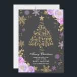 Pregnancy Announcement Christmas Card Floral Frame<br><div class="desc">Pregnancy Announcement Christmas Photo Card Floral Frame. 
All designs are © PIXEL PERFECTION PARTY LTD</div>