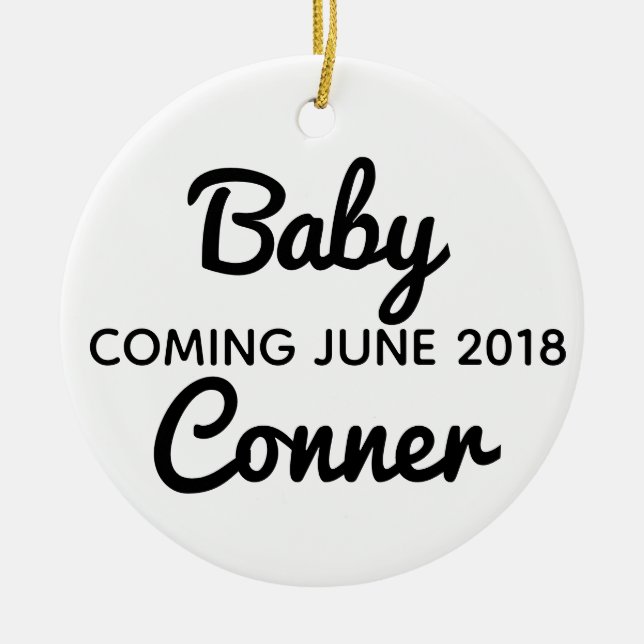 Pregnancy Announcement Christmas Ornament (Front)