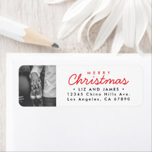 Pregnancy Announcement Christmas Return Address Label