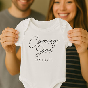 Pregnancy Announcement Coming Soon  Baby Bodysuit