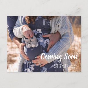 Pregnancy Announcement Coming Soon Postcard