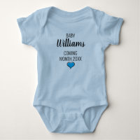 Pregnancy Announcement, Coming Soon with Name Date