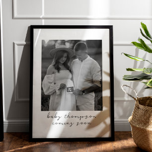 Pregnancy Announcement Cute Coming Soon Ultrasound Poster