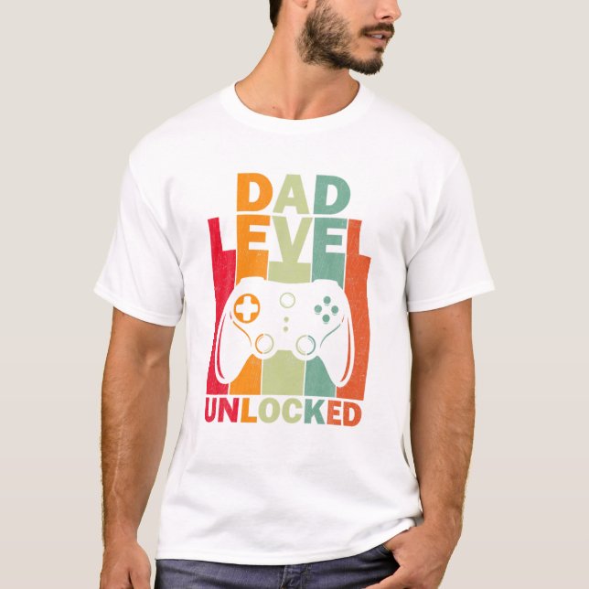 Pregnancy Announcement Dad Level T-Shirt (Front)