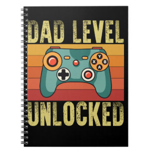 Pregnancy Announcement Dad Level Unlocked New Dad Notebook