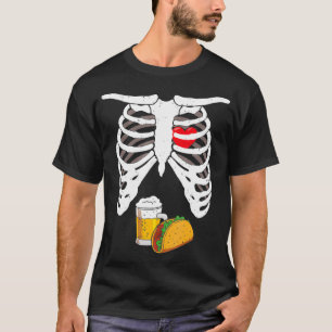 Pregnancy Announcement Dad Soon Pregnant Skeleton T-Shirt