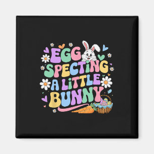 Pregnancy Announcement Egg Specting A Little Bunny Magnet