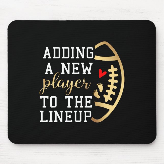 Pregnancy Announcement Football Thanksgiving Fall  Mouse Pad (Front)