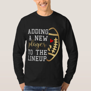 Pregnancy Announcement Football Thanksgiving Fall T-Shirt