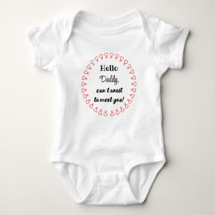 Pregnancy Announcement for Dad To Be, Hello Daddy Baby Bodysuit
