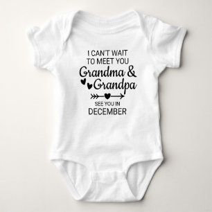 Pregnancy Announcement for Grandparents Baby Bodys Baby Bodysuit