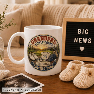 Pregnancy Announcement Gift for Grandpa Golf Coffee Mug