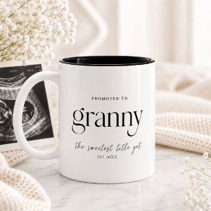 Pregnancy Announcement Gift for Granny Two-Tone Coffee Mug
