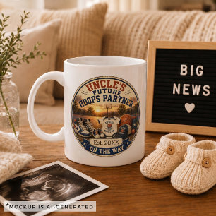 Pregnancy Announcement Gift for Uncle Basketball Coffee Mug