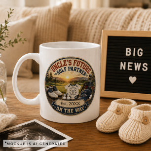 Pregnancy Announcement Gift for Uncle Golf Coffee Mug