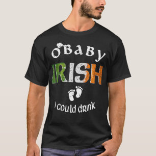 Pregnancy Announcement Gift Irish I Could Drink St T-Shirt