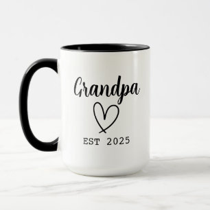 Pregnancy Announcement Grandma Grandpa Mug Set Bab