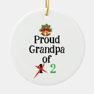 Pregnancy announcement grandpa ceramic ornament