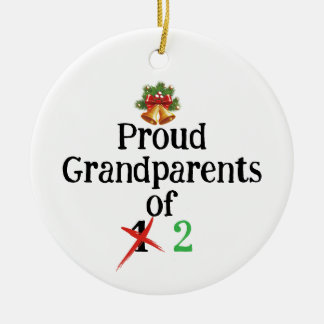 Pregnancy announcement Grandparents Ceramic Ornament