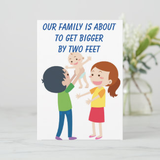 pregnancy announcement greeting card