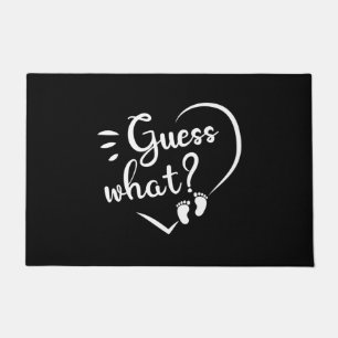 Pregnancy Announcement Guess What Doormat