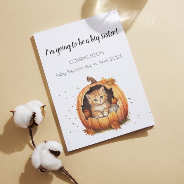Pregnancy announcement Halloween Big Sister Postcard (Creator Uploaded)