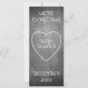 Pregnancy announcement in chalkboard style