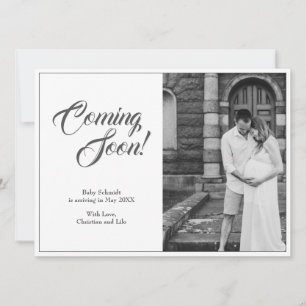 Pregnancy announcement in classic style