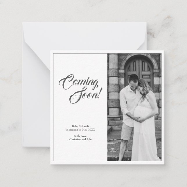 Pregnancy announcement in classic style (Front)