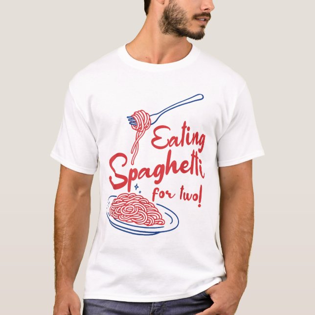 Pregnancy Announcement Italian Mum Eating  T-Shirt (Front)