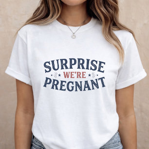 Pregnancy Announcement Mum to Be 4th of July T-Shirt