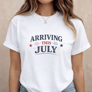 Pregnancy Announcement Mum to Be 4th of July T-Shirt