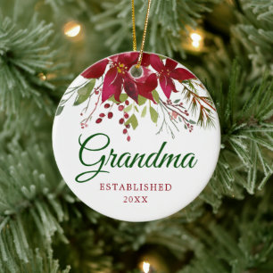 Pregnancy Announcement   New Grandma Gift Ceramic Ornament
