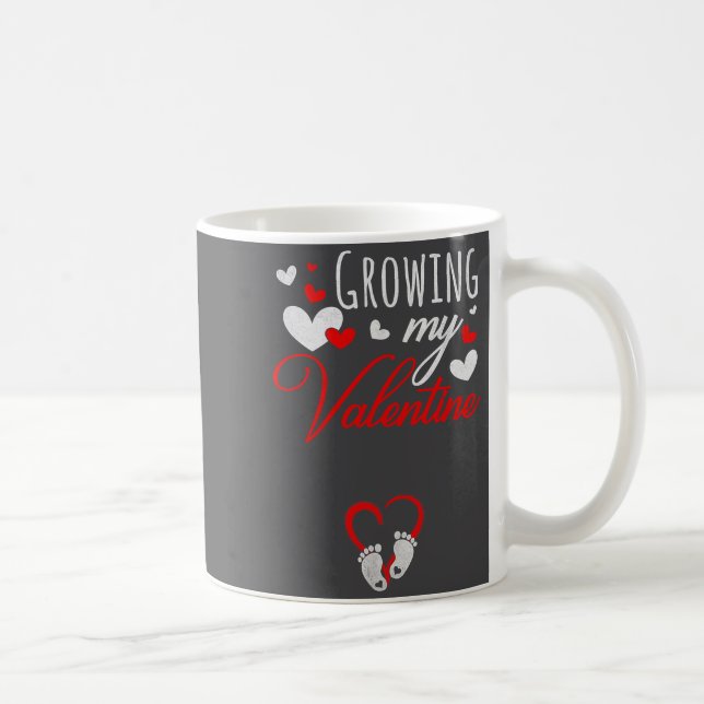 Pregnancy Announcement New Mom Growing My Valentin Coffee Mug (Right)