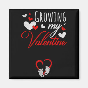 Pregnancy Announcement New Mom Growing My Valentin Magnet