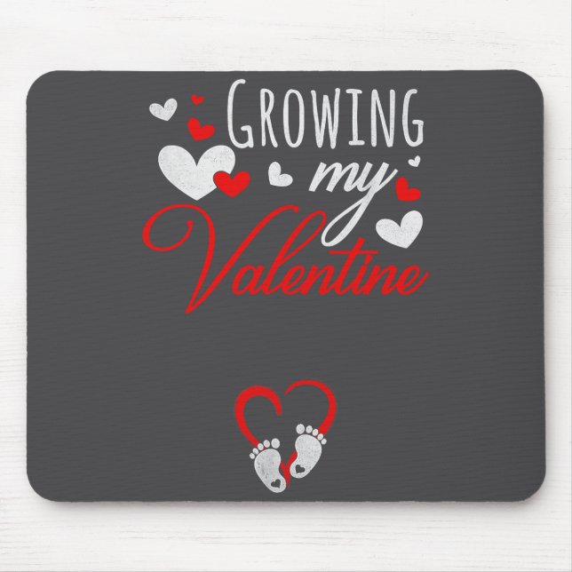 Pregnancy Announcement New Mom Growing My Valentin Mouse Pad (Front)