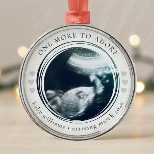 Pregnancy Announcement Photo Keepsake Metal Ornament