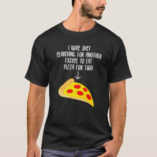 Pregnancy Announcement Pizza For Two Baby Belly 2 T-Shirt