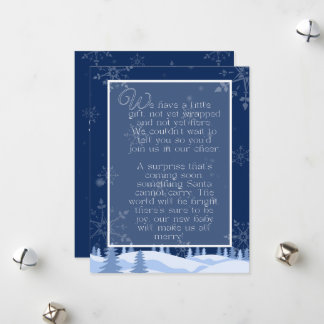 Pregnancy Announcement Poem | Flat Holiday Card