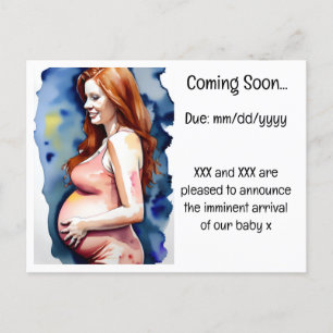 Pregnancy Announcement Postcard