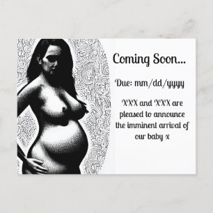 Pregnancy Announcement Postcard