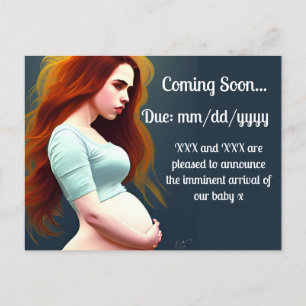 Pregnancy Announcement Postcard