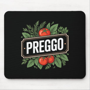 Pregnancy Announcement Prego Pasta Sauce Funny Pre Mouse Pad