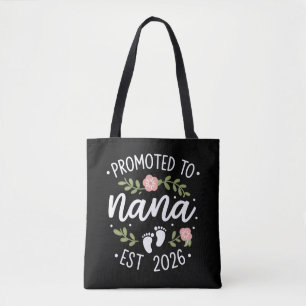 Pregnancy Announcement Promoted to Nana 2026 Tote Bag